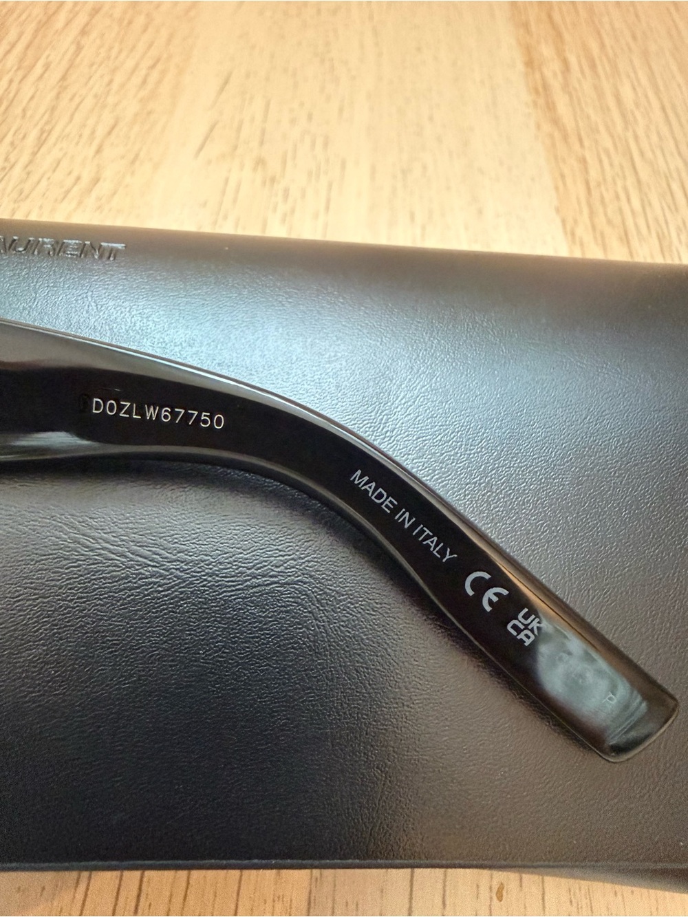 Saint Laurent Black Sunglasses with Silver YSL Logo - Picture 6 of 8